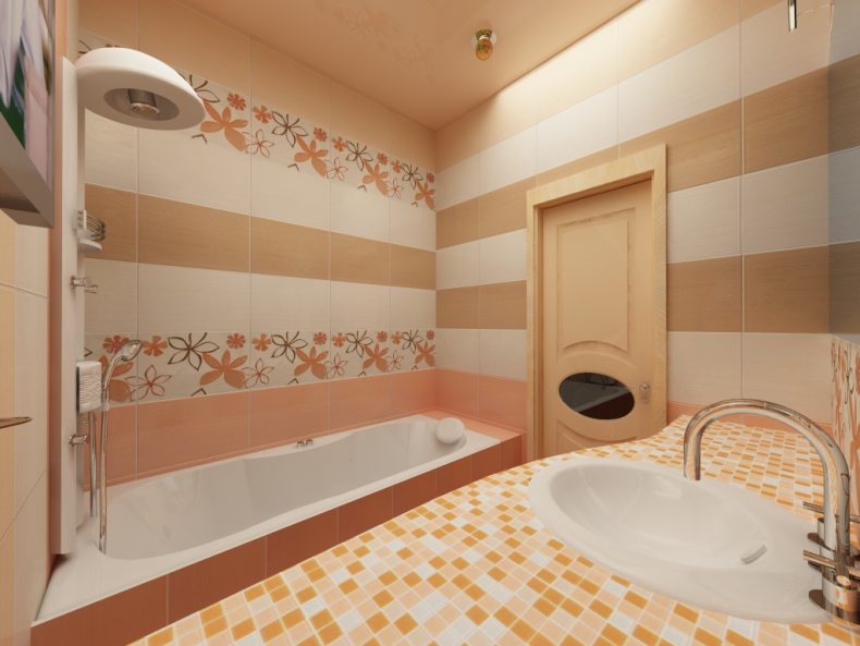 Плитка для маленькой ванной: выбор размера, цвета, дизайна, формы, раскладки