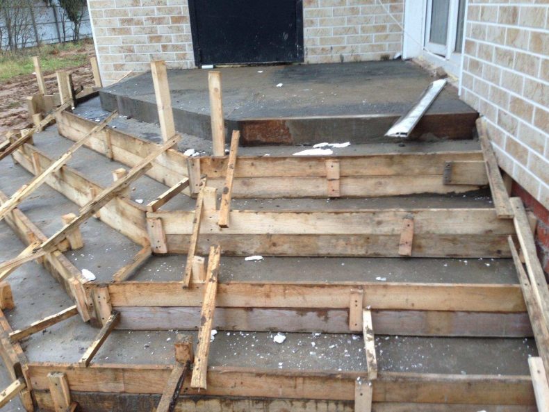 Строительство крыльца к дому, террасы и бетонных лестниц